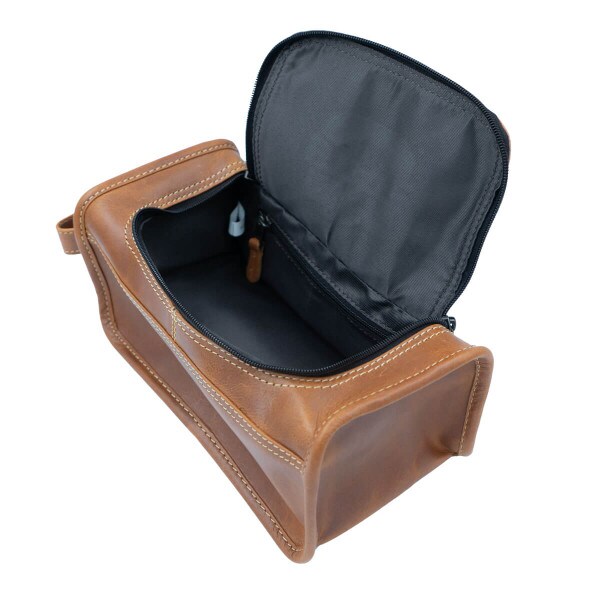 U-State Leather Travel Bag Tolieteries Tan